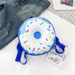 Blue donut shaped backpack for kids